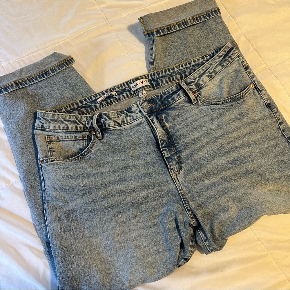 Ava & Viv light wash jeans straight leg